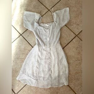 Women's Sienna Sky Black & White Spotted Short Sleeve Dress